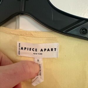 Pale yellow APIECE APART wrap dress size small